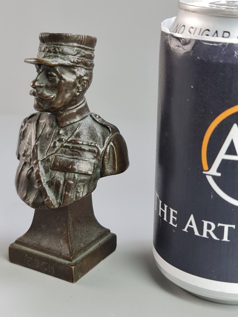 Fine Elkington & Co Bronze Bust of Marshall Foch View II