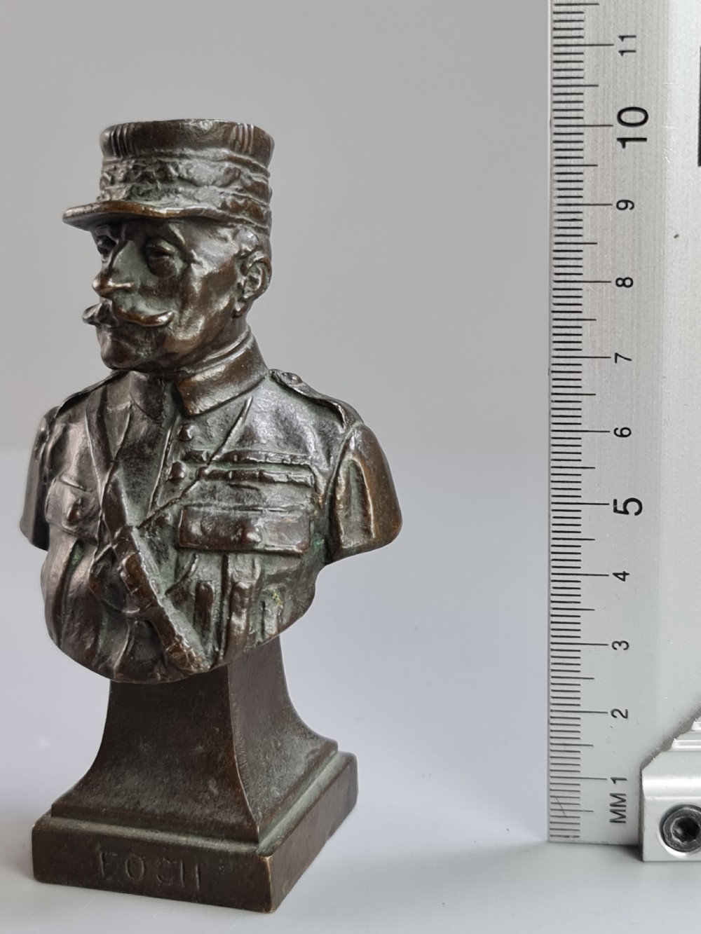 Fine Elkington & Co Bronze Bust of Marshall Foch View III