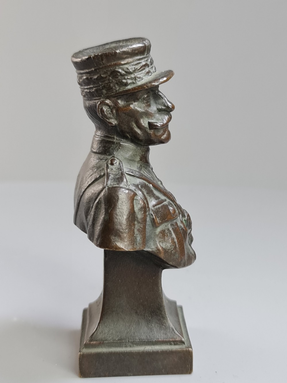 Fine Elkington & Co Bronze Bust of Marshall Foch View VI