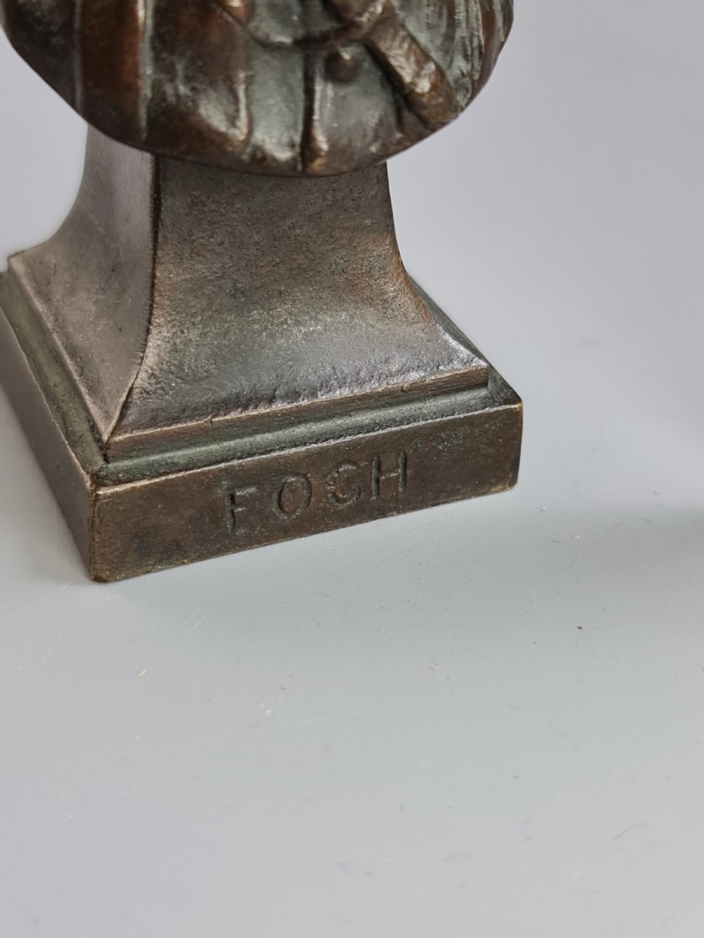 Fine Elkington & Co Bronze Bust of Marshall Foch View IX