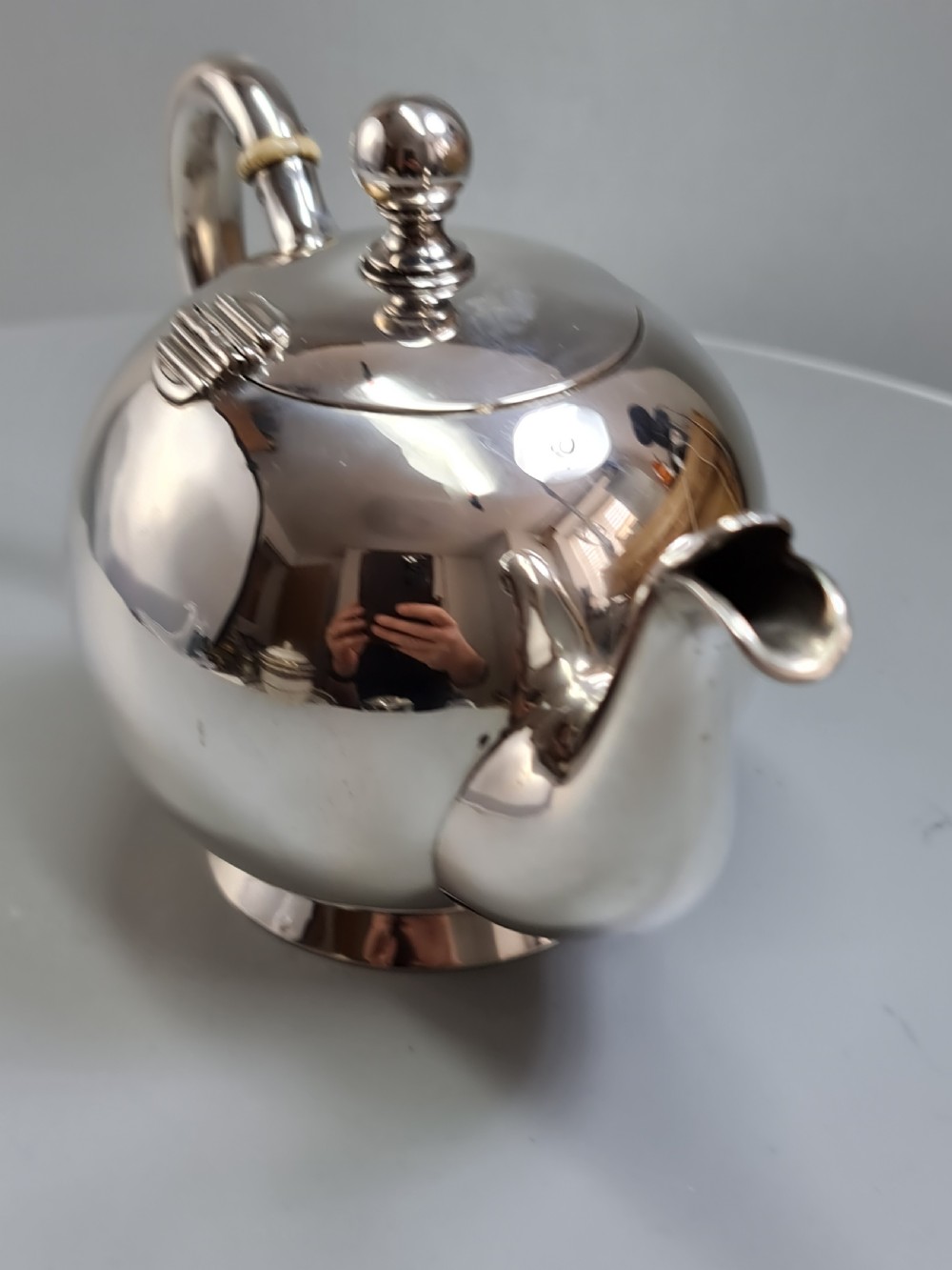 Fine Quality 19thc Austro. Hungarian Silver Bullet Shaped Teapot View XII