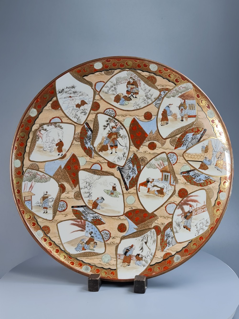 Exceptional Large 19thc Kutani Charger 37cm Diameter