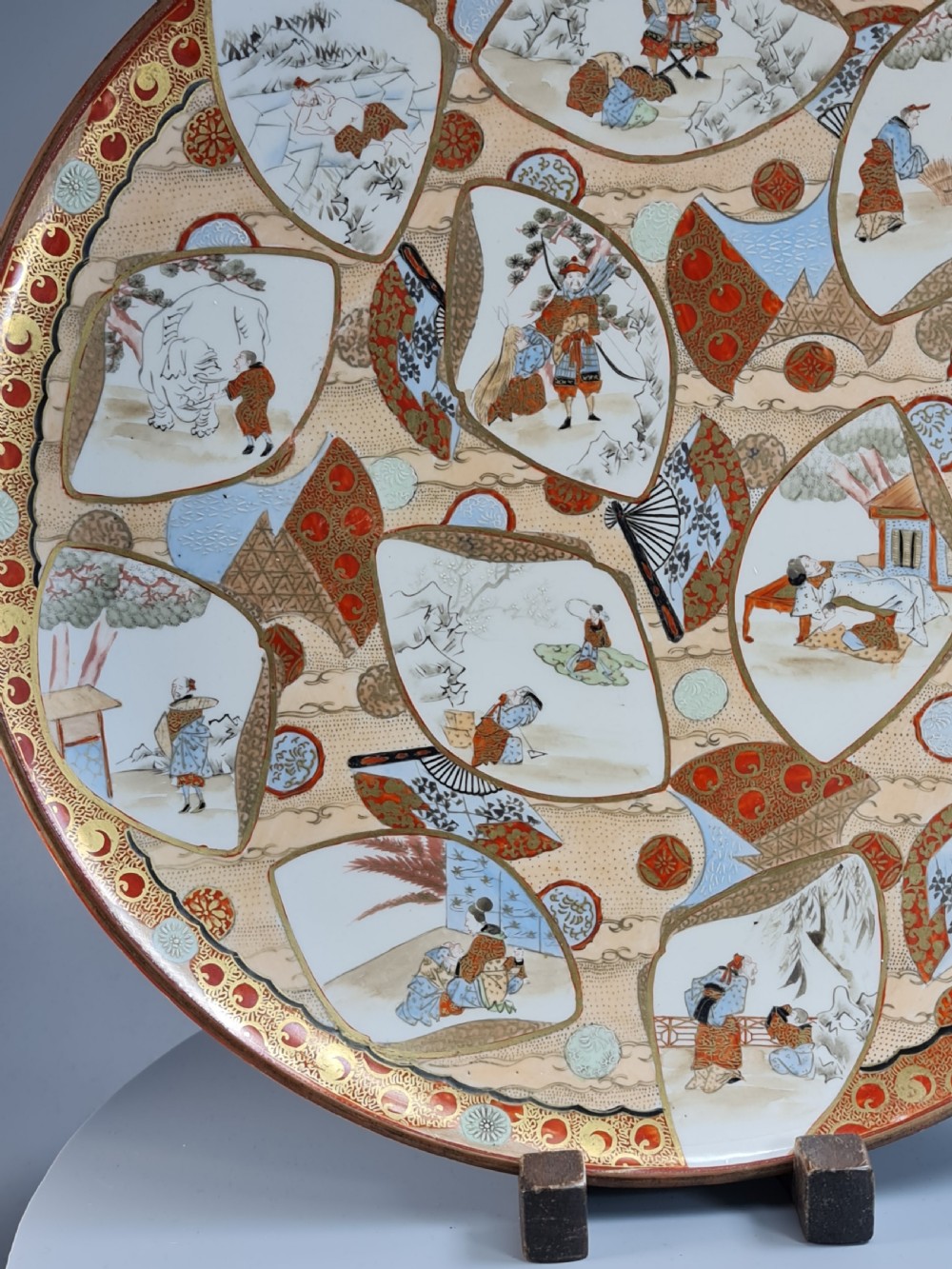 Exceptional Large 19thc Kutani Charger 37cm Diameter View II