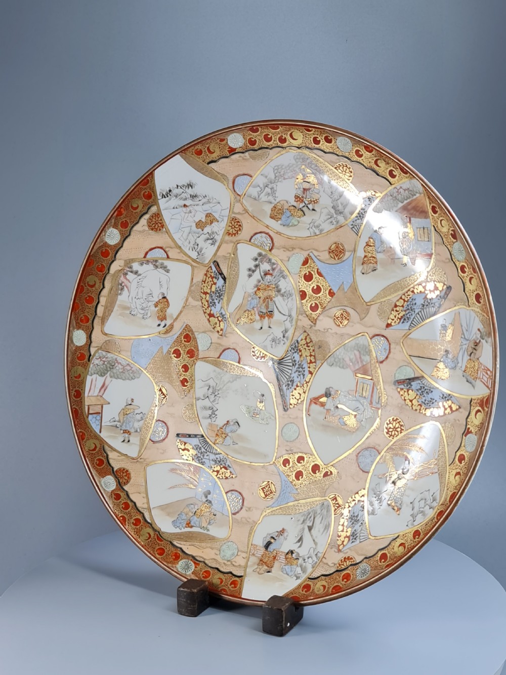 Exceptional Large 19thc Kutani Charger 37cm Diameter View V