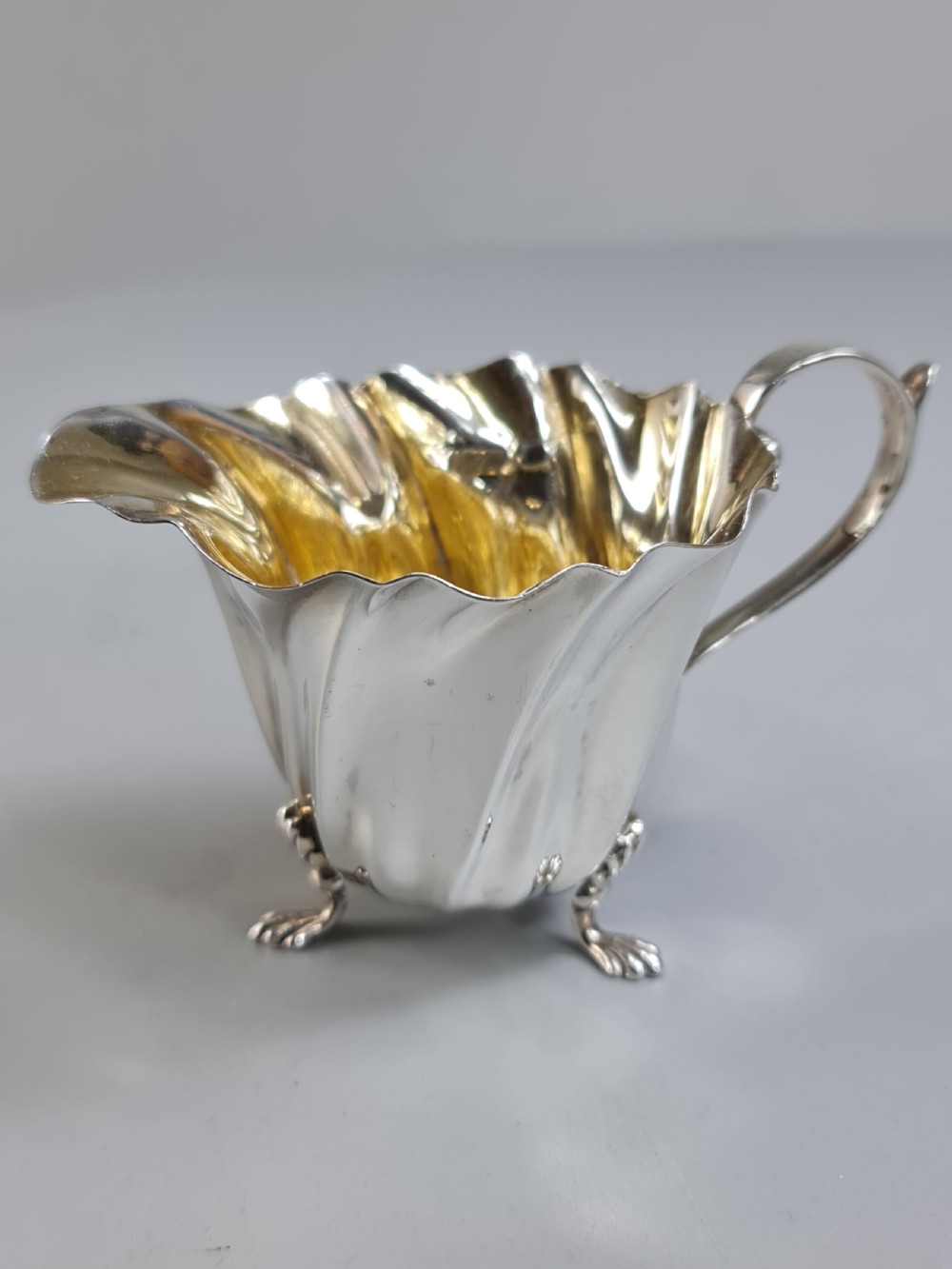 Beautiful HM Silver Naturalistic Jug c1901 Levesley Brothers (Thomas Levesley) View III