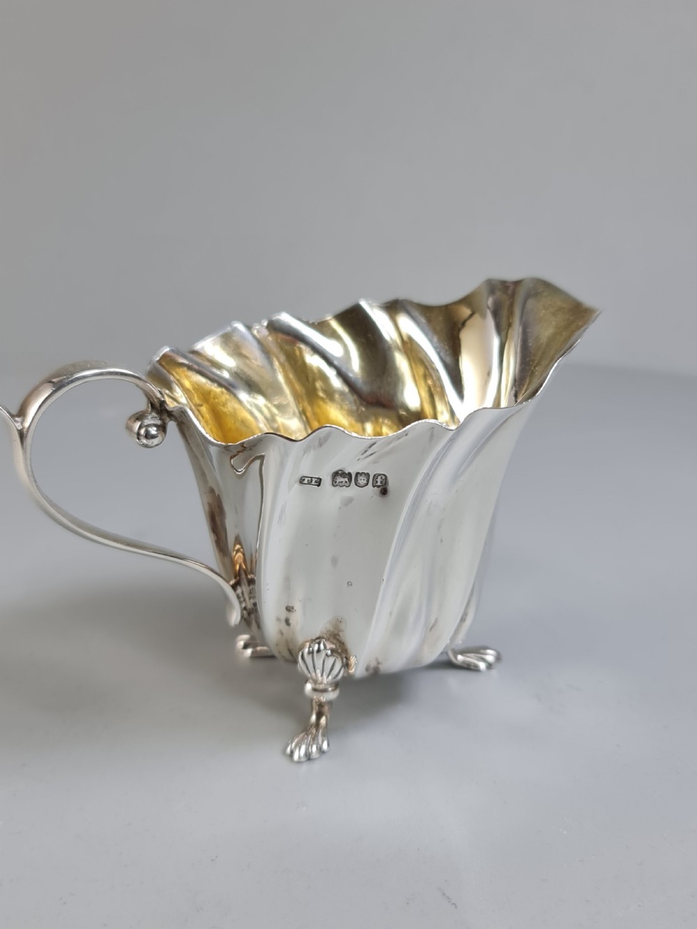 Beautiful HM Silver Naturalistic Jug c1901 Levesley Brothers (Thomas Levesley) View VI