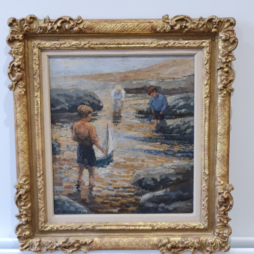 Beautiful 1930s Oil on Canvas after Dorothea Sharp, signed