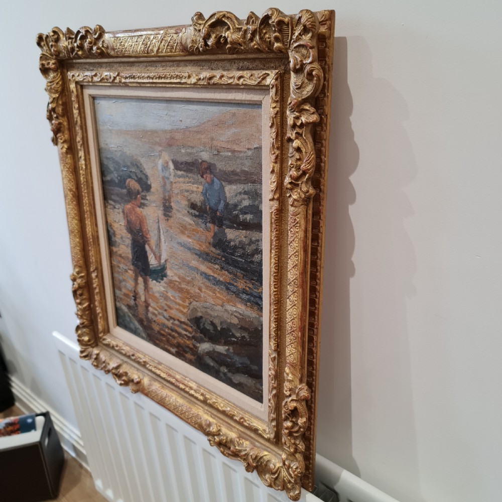 Beautiful 1930s Oil on Canvas after Dorothea Sharp, signed View VII