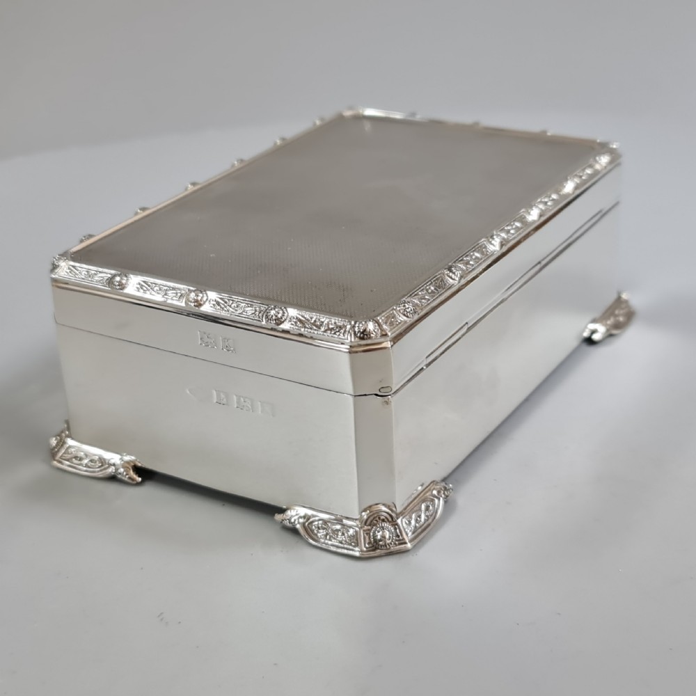Beautiful Quality  Large Vintage HM Silver Cig Box with Celtic Design View V