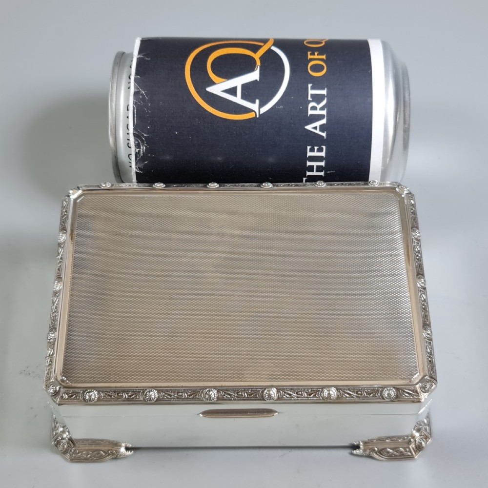 Beautiful Quality  Large Vintage HM Silver Cig Box with Celtic Design View XVIII