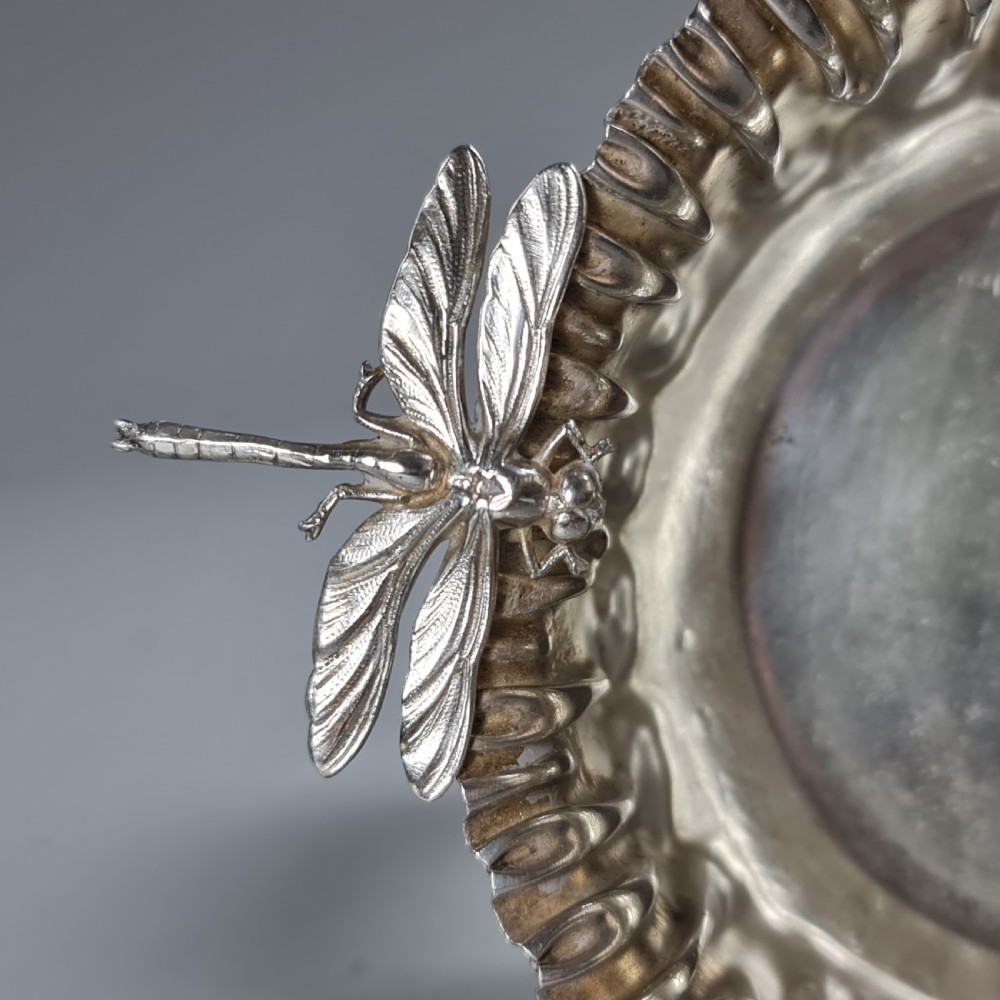 Stunning European Silver Dragonfly Bowl c1920s signed 'FM' View XII