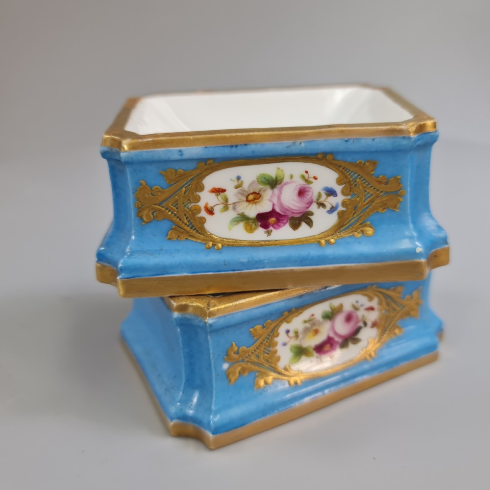 Fabulous French 18thc Pair of Porcelain Salts - Sevres