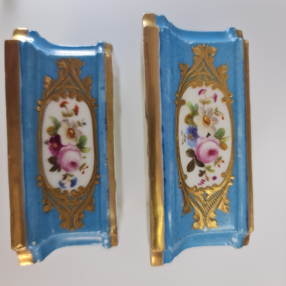 Fabulous French 18thc Pair of Porcelain Salts - Sevres View VII