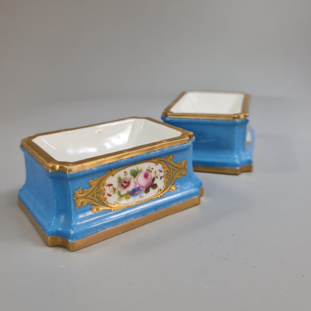 Fabulous French 18thc Pair of Porcelain Salts - Sevres View XII