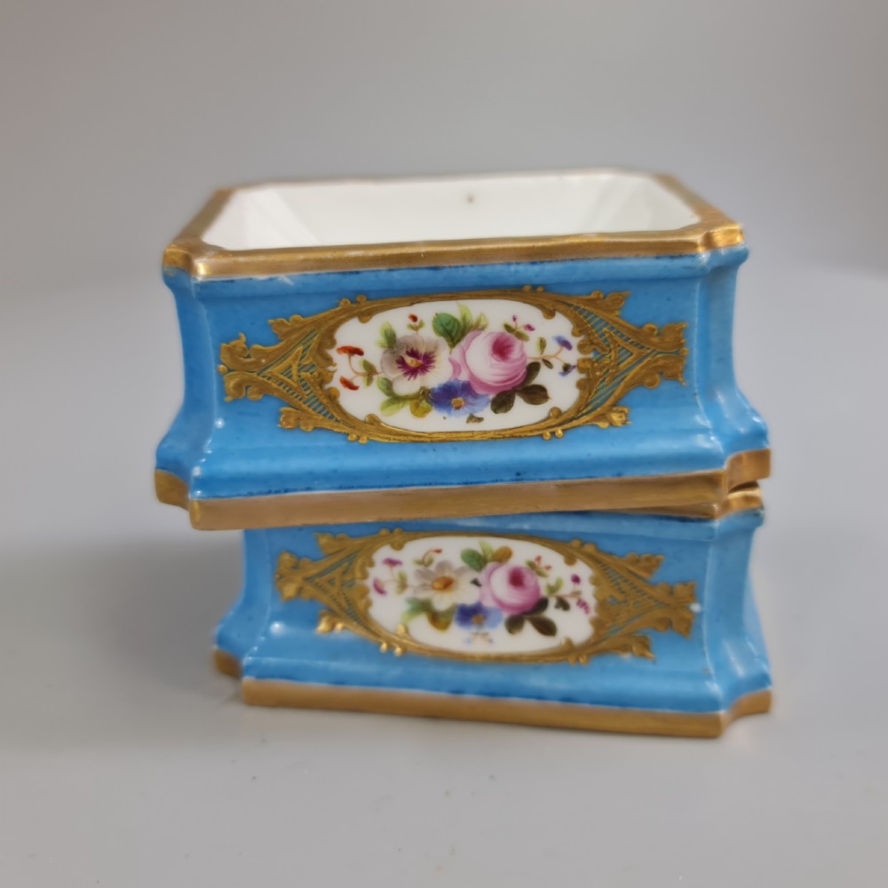 Fabulous French 18thc Pair of Porcelain Salts - Sevres View XIII