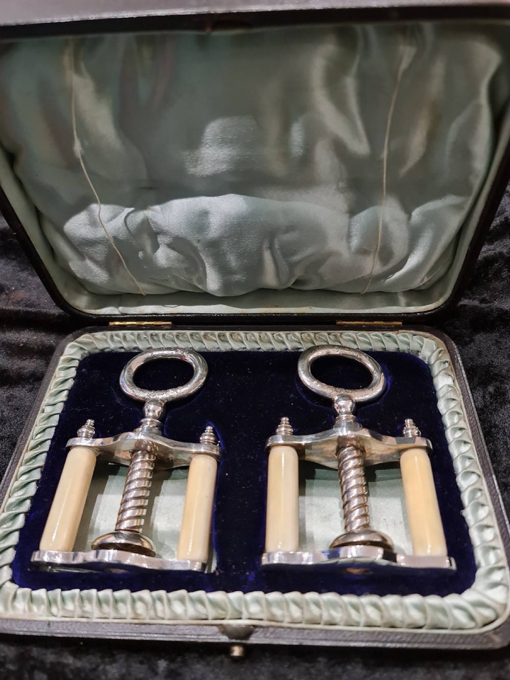 Rare Pair of Cased Victorian SP Nutcrackers View XV
