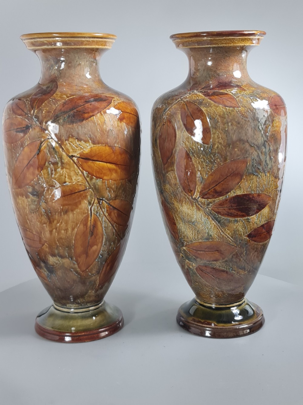 Large & Impressive Doulton Autumnal Vases View VII