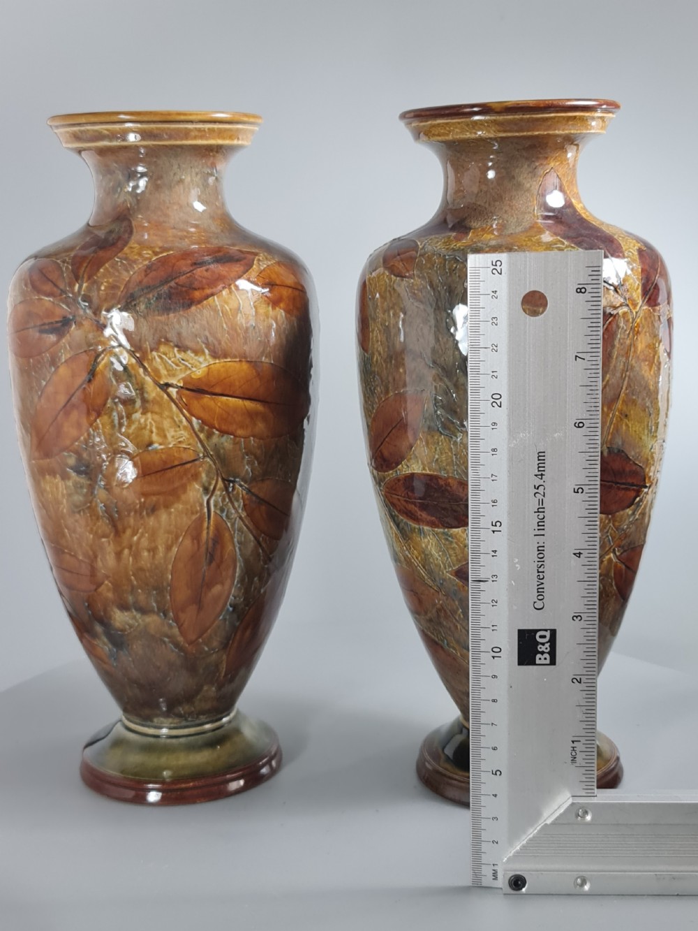 Large & Impressive Doulton Autumnal Vases View IX