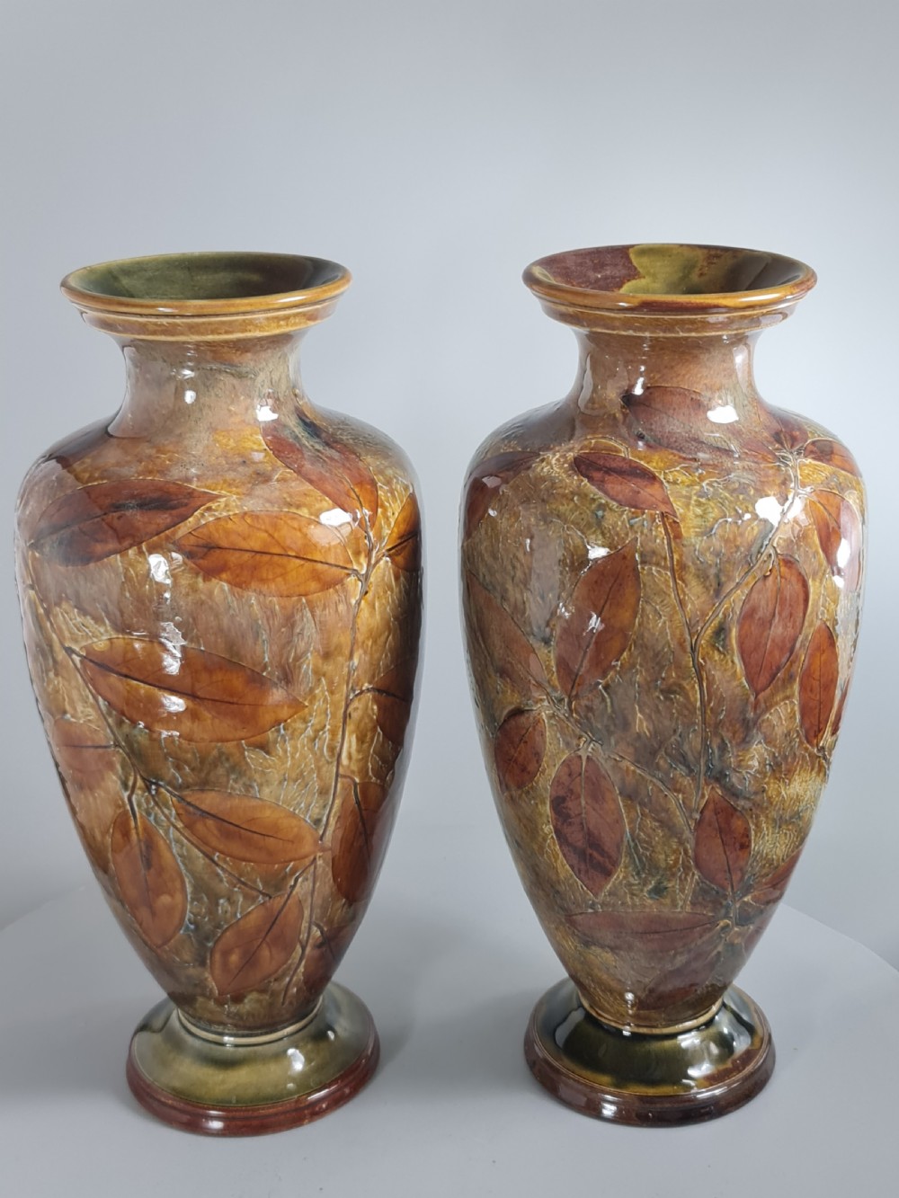 Large & Impressive Doulton Autumnal Vases View XII