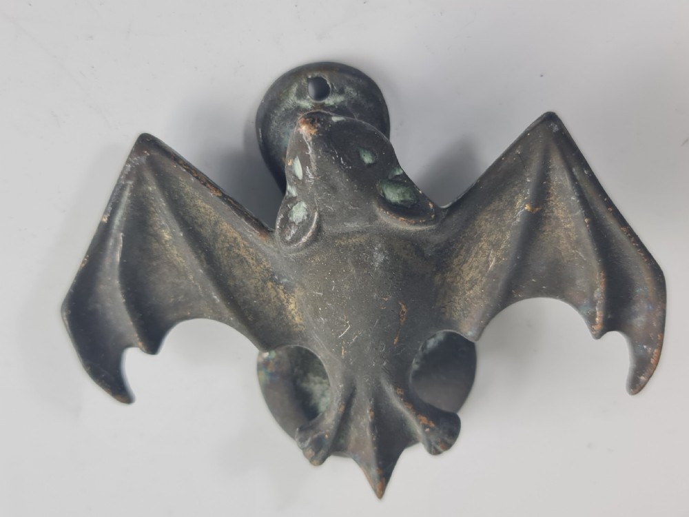 Interesting Rare Iron Bat Door Knocker c1900