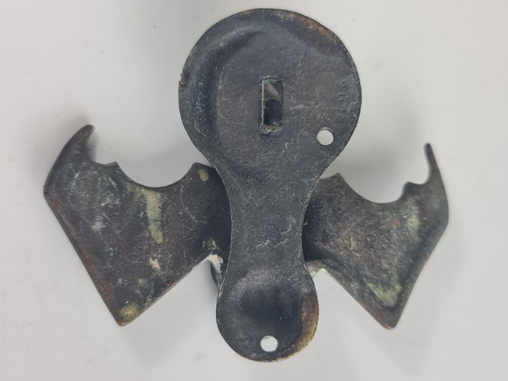 Interesting Rare Iron Bat Door Knocker c1900 View III