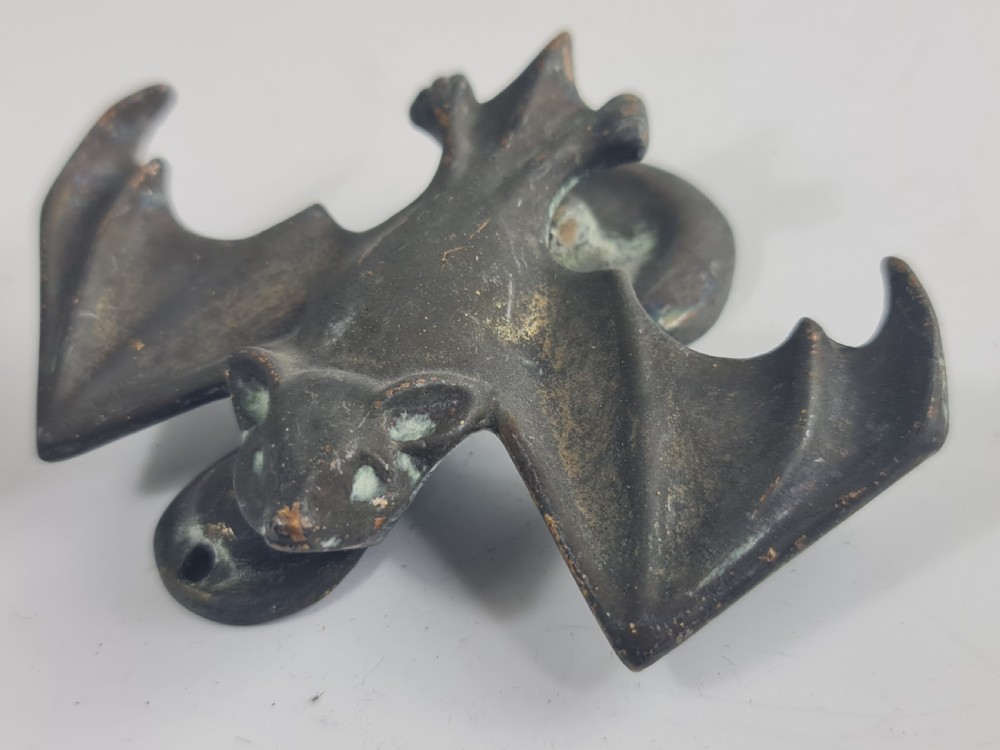 Interesting Rare Iron Bat Door Knocker c1900 View VI