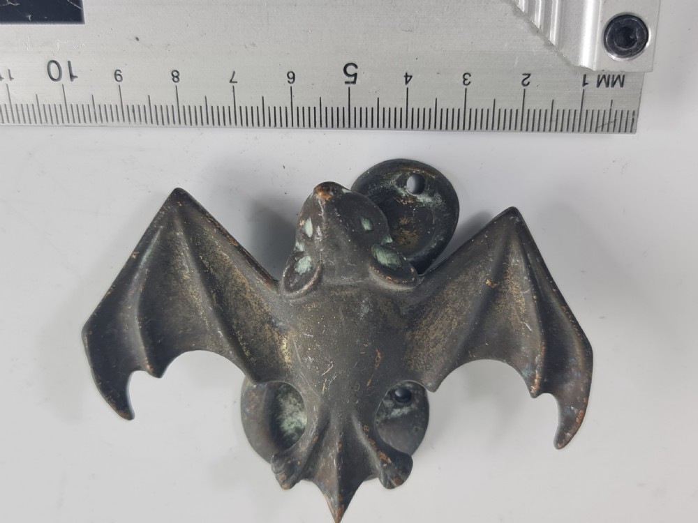 Interesting Rare Iron Bat Door Knocker c1900 View VII