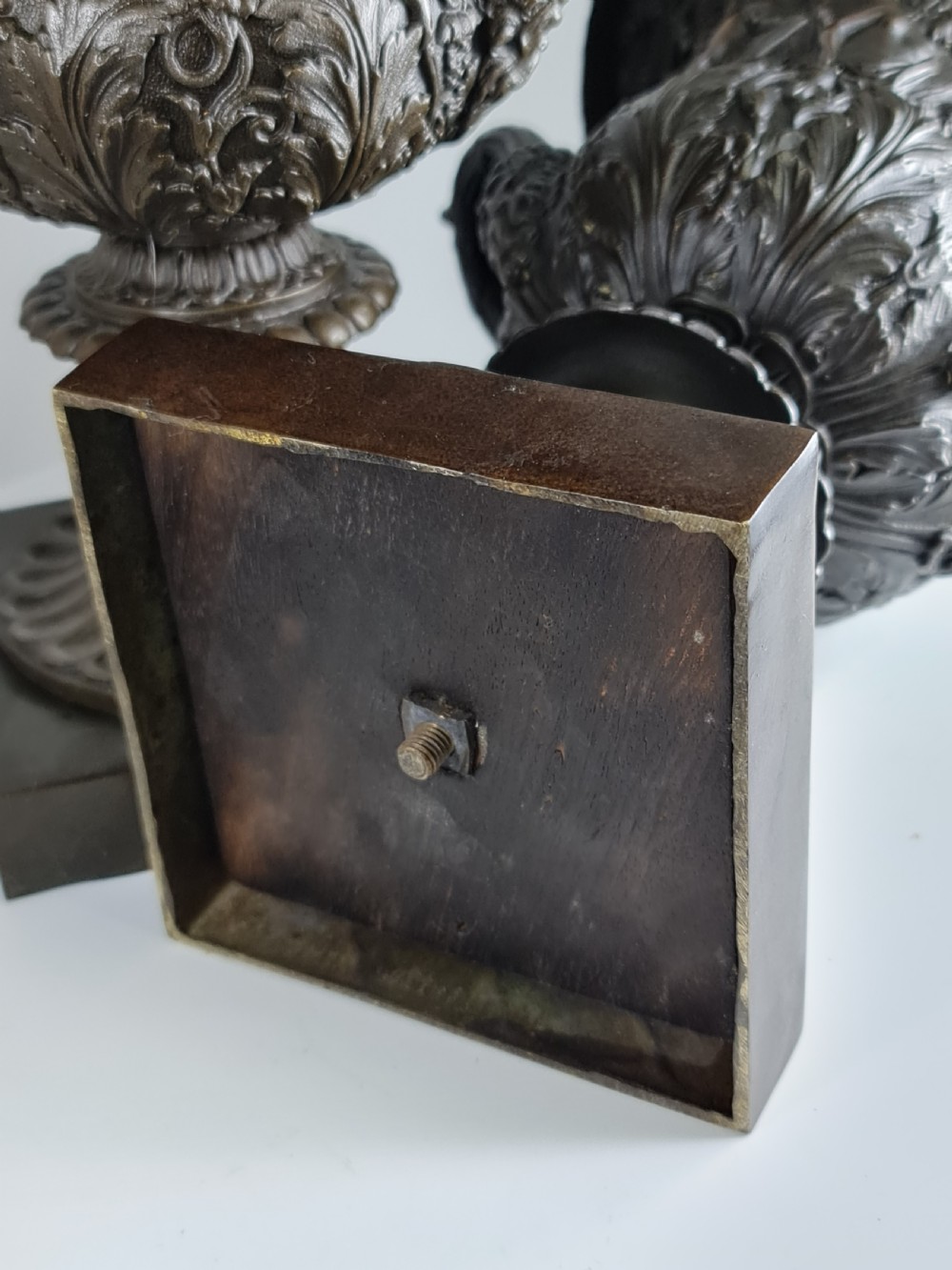 Large Vintage Pair Bronze Campana Urns c1920s (31.5cm) View VIII
