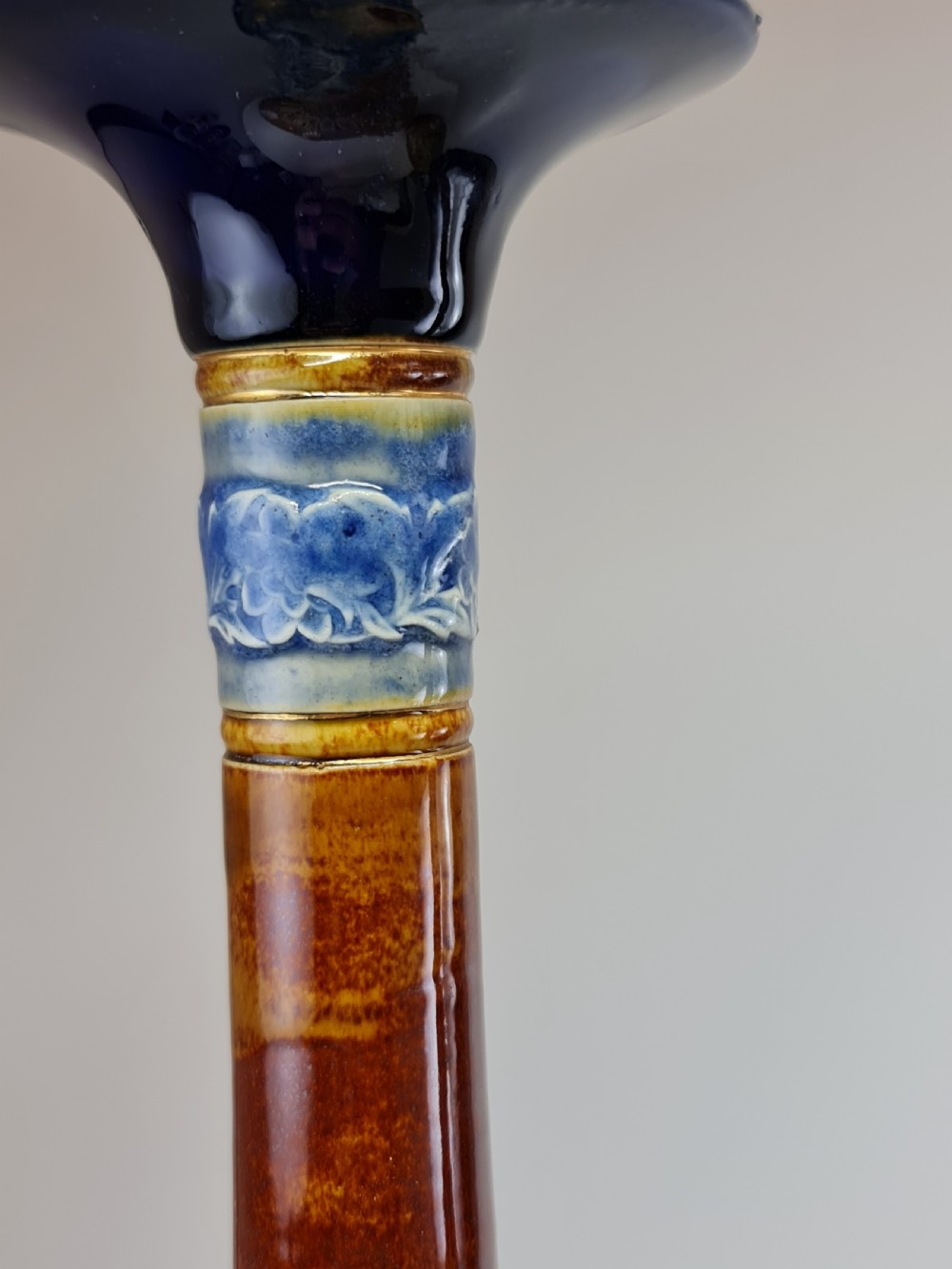 Stunning Large (39cm) Pr Doulton Lambeth Vases c1897 View XVI