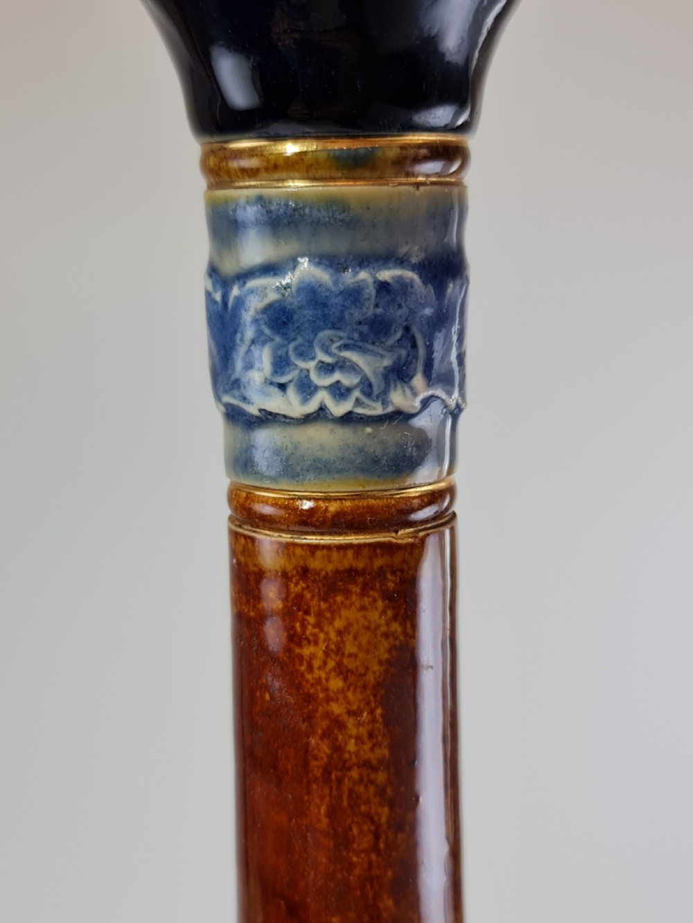 Stunning Large (39cm) Pr Doulton Lambeth Vases c1897 View XVII