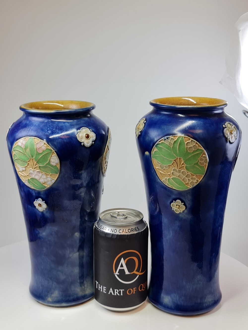Superb Design Pair of Royal Doulton Vases by Christine Abbot c1900 View II