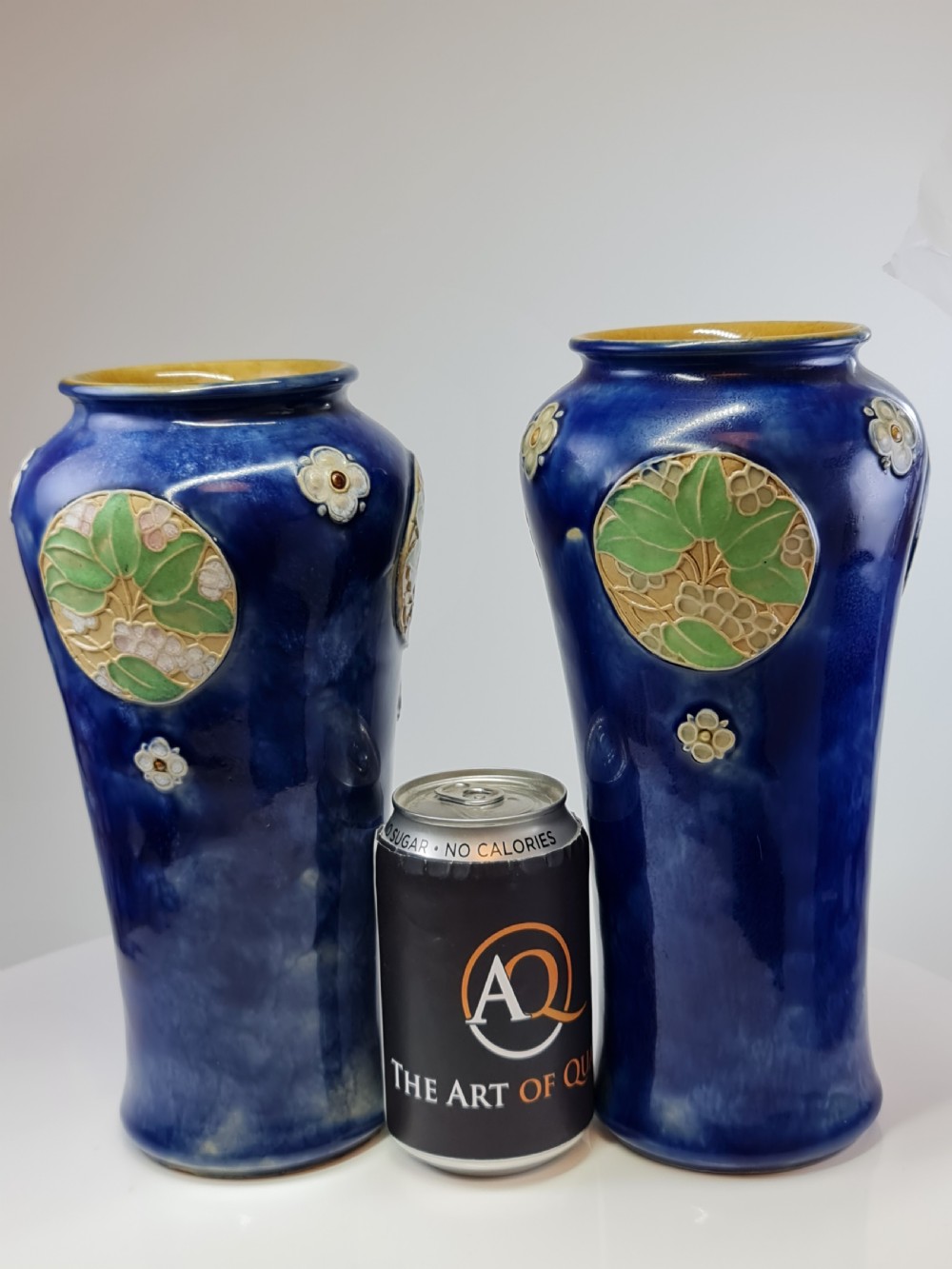 Superb Design Pair of Royal Doulton Vases by Christine Abbot c1900 View V