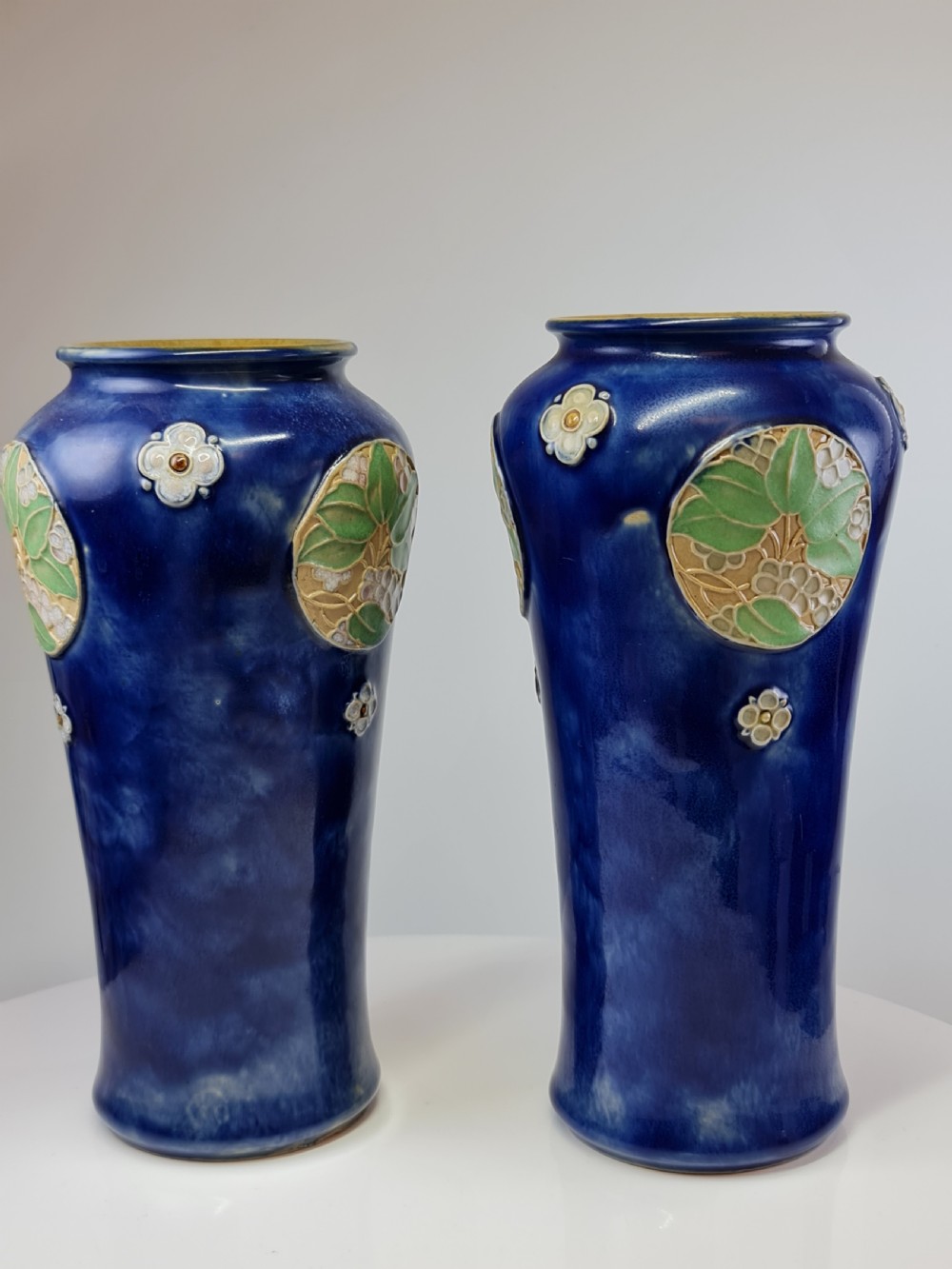 Superb Design Pair of Royal Doulton Vases by Christine Abbot c1900 View XIII