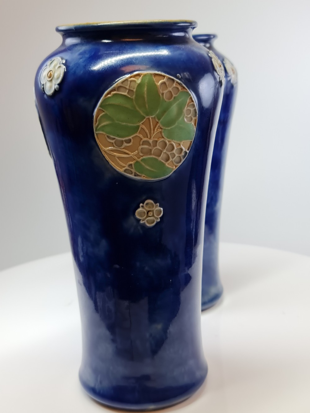 Superb Design Pair of Royal Doulton Vases by Christine Abbot c1900 View XVI