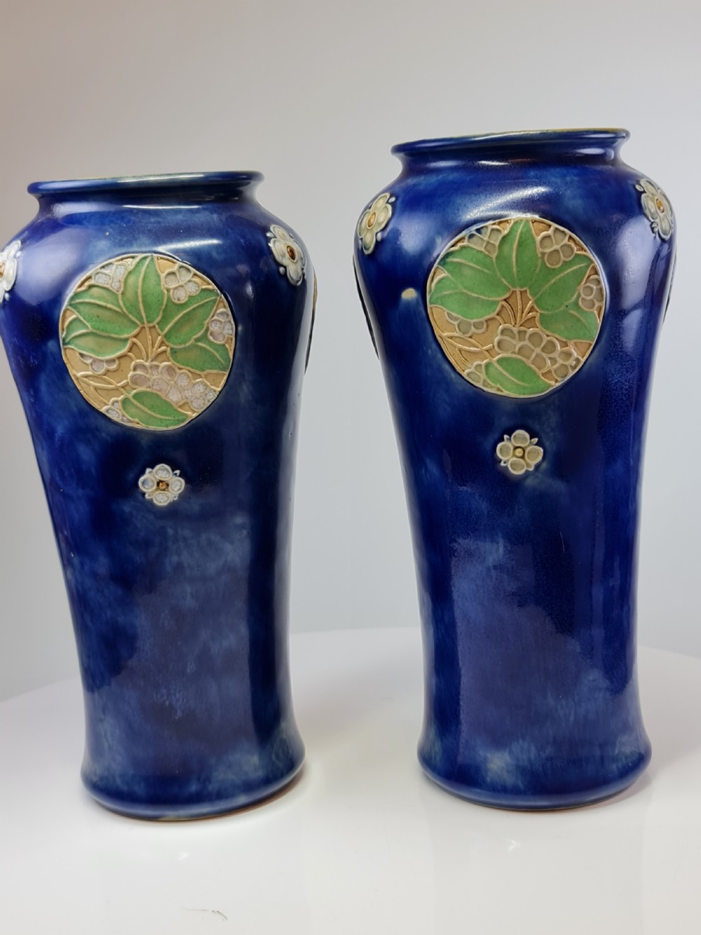 Superb Design Pair of Royal Doulton Vases by Christine Abbot c1900 View XVII