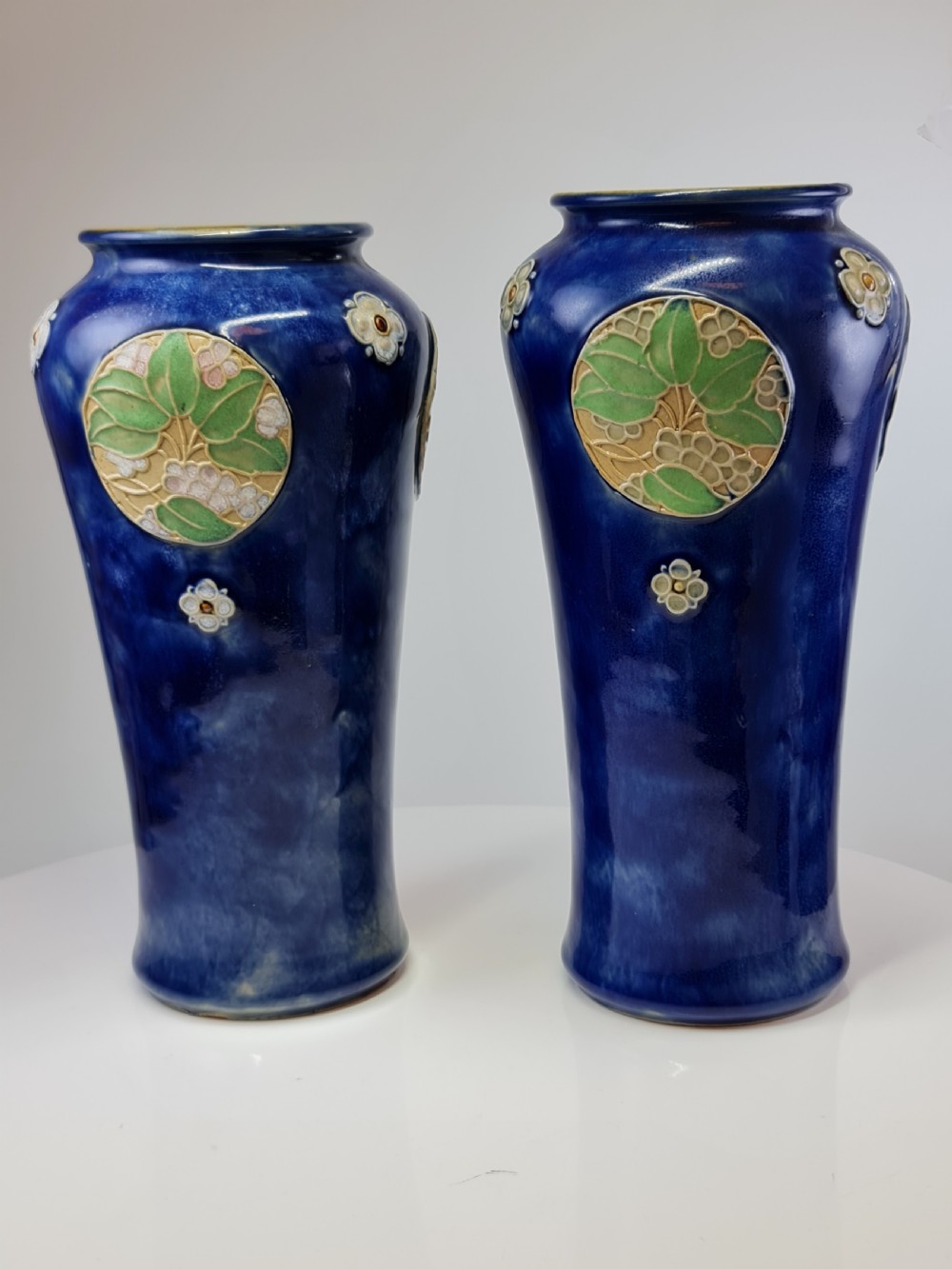 Superb Design Pair of Royal Doulton Vases by Christine Abbot c1900 View XIX