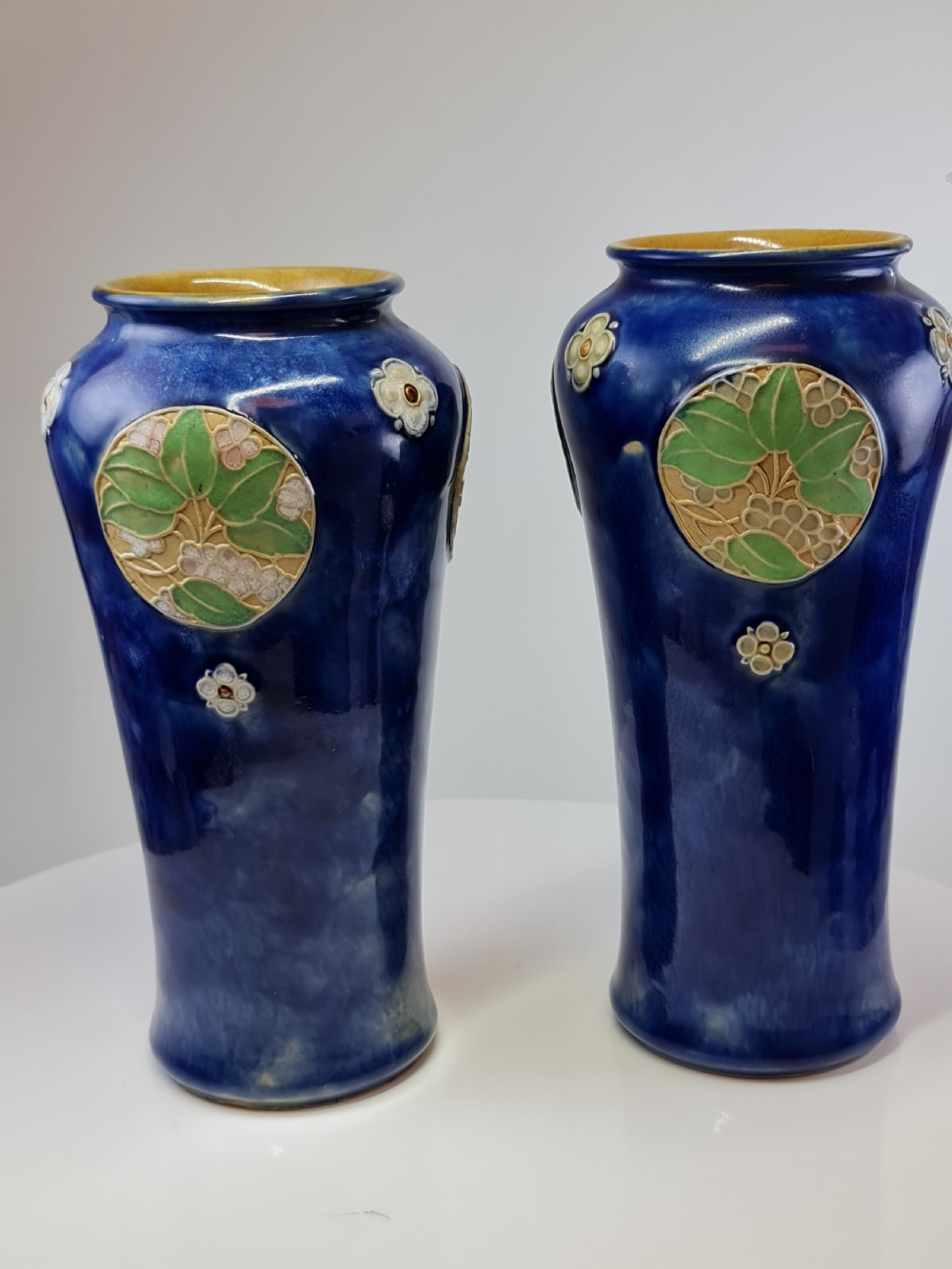 Superb Design Pair of Royal Doulton Vases by Christine Abbot c1900 View XX