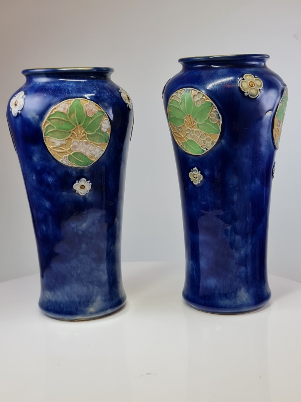Superb Design Pair of Royal Doulton Vases by Christine Abbot c1900 View XXI