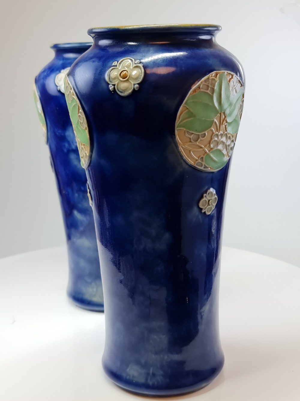 Superb Design Pair of Royal Doulton Vases by Christine Abbot c1900 View XXII
