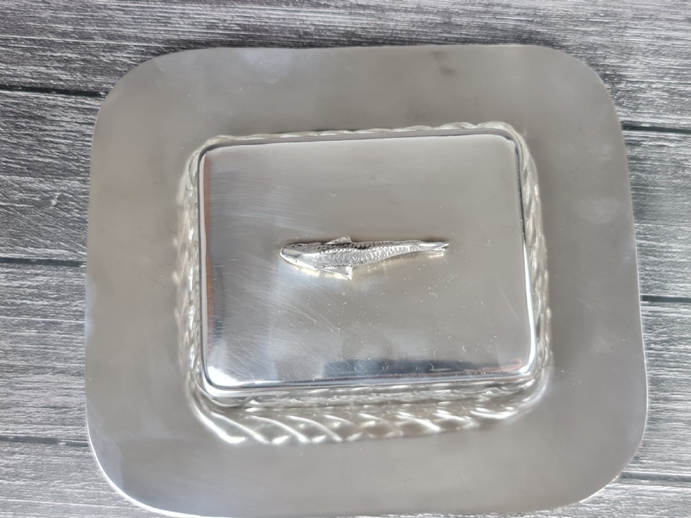 Fabulous Antique Baccarat & Wiskemann SP Large Fish Dish c1930 View VIII