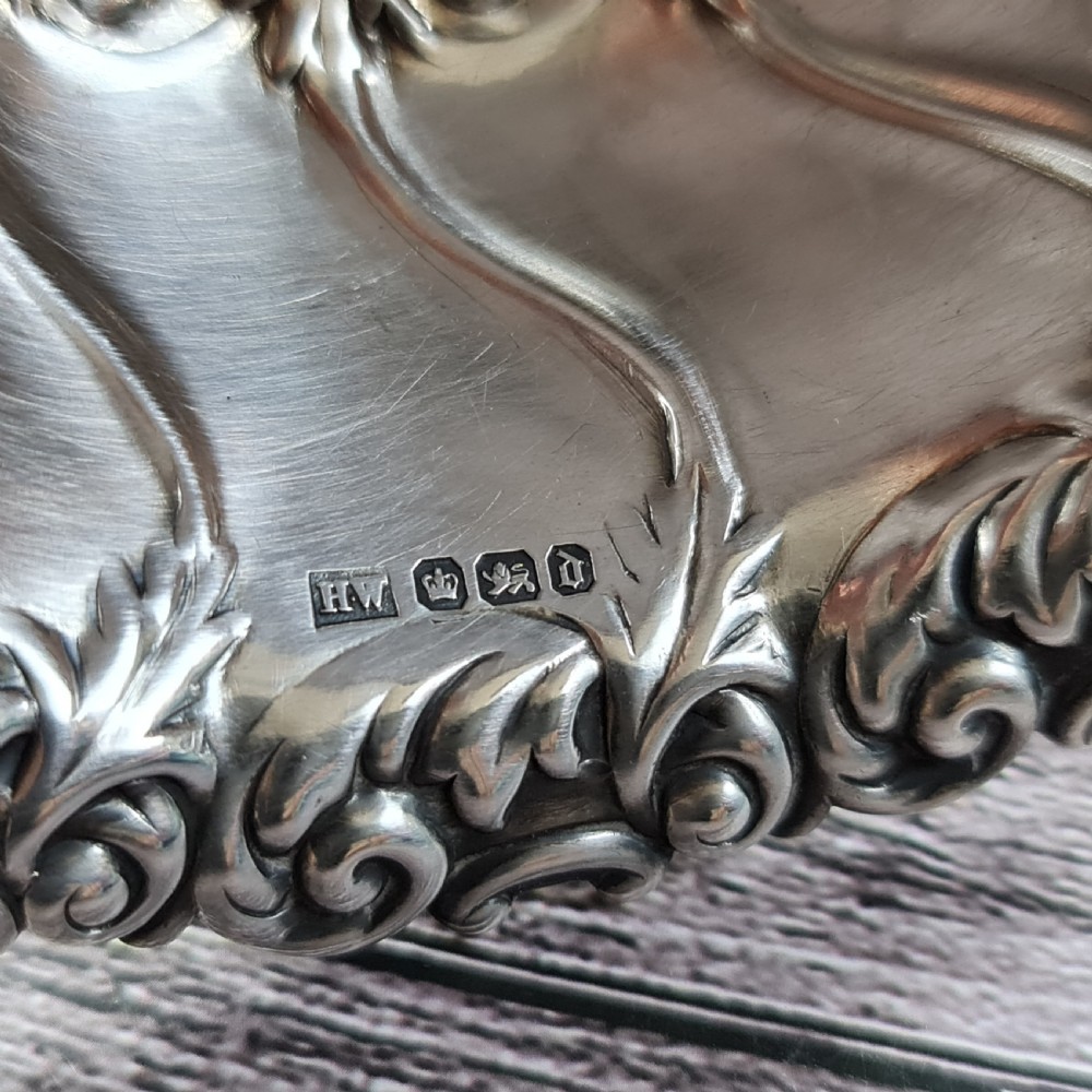 Exquisite Victorian Silver Dish Henry Wigfull Sheffield 1896 View IX