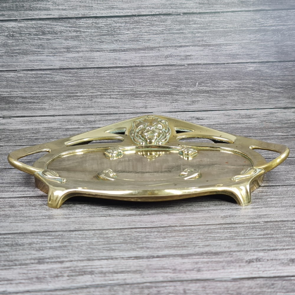 Stunning Secessionist Bronze Card Tray on Feet 
