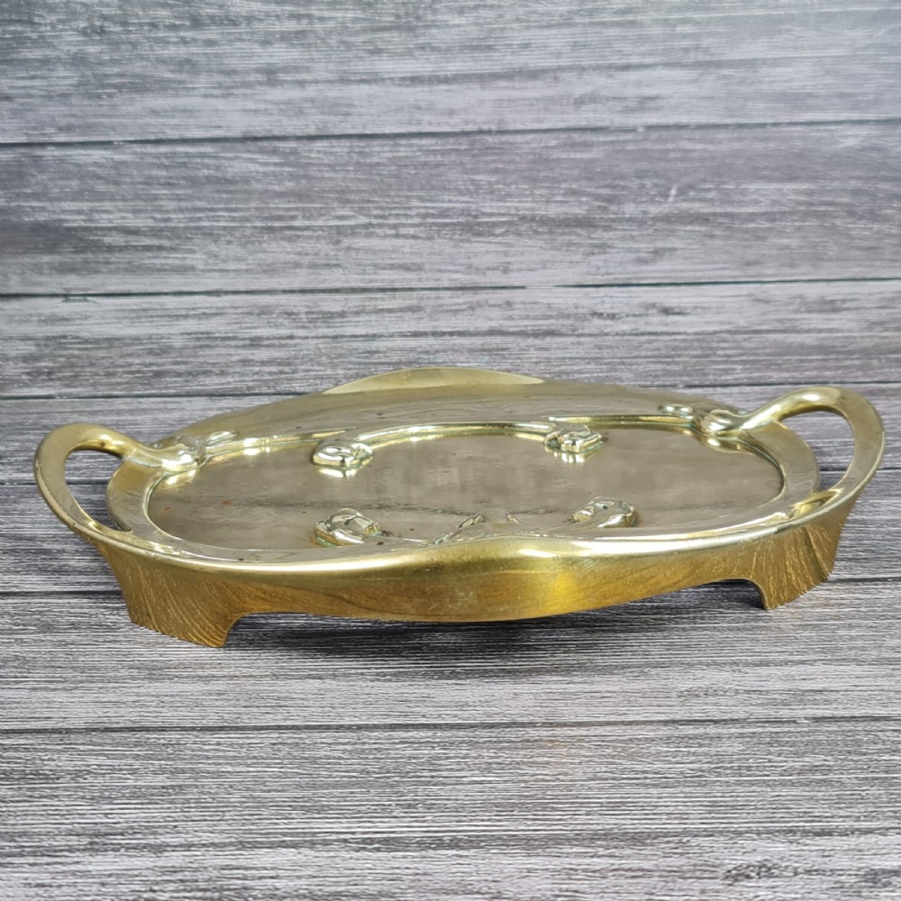 Stunning Secessionist Bronze Card Tray on Feet 