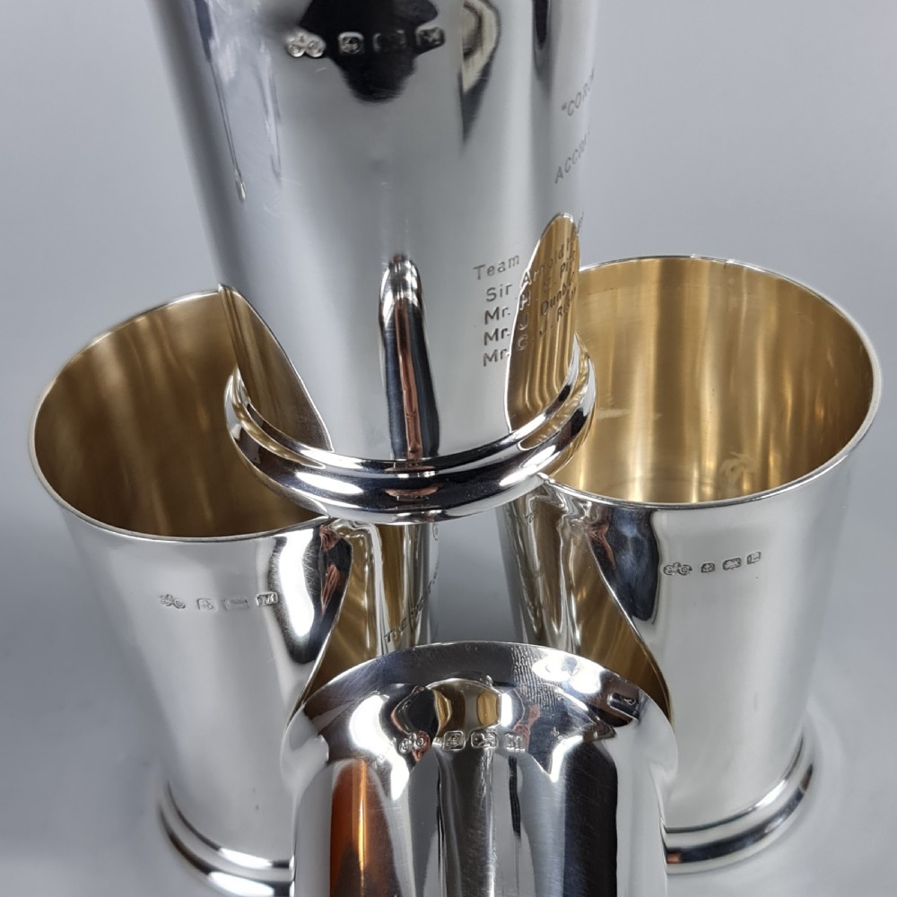 Exceptional Group of 4 x HM Silver Elkington & Co Rifle Presentation Beakers View XVI
