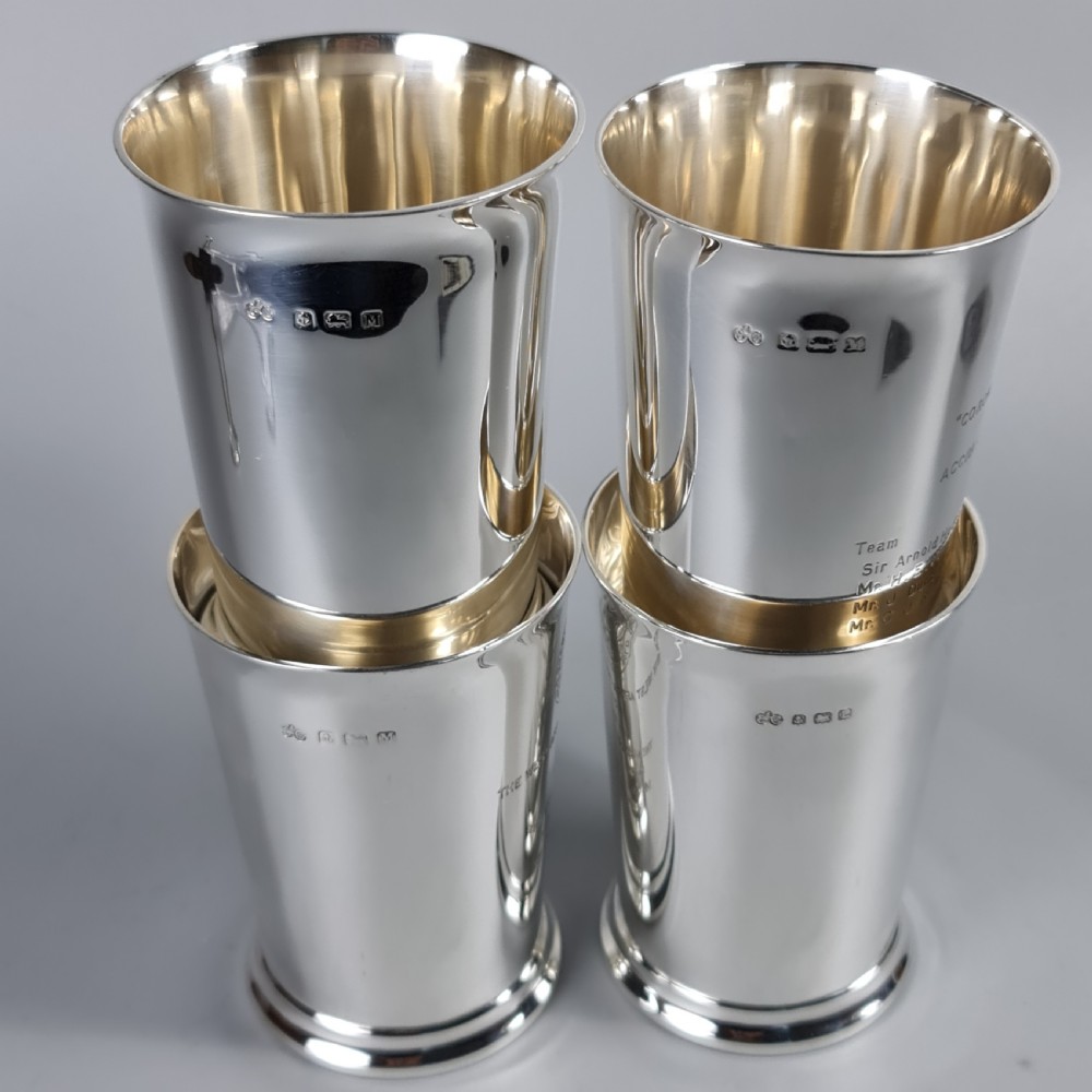 Exceptional Group of 4 x HM Silver Elkington & Co Rifle Presentation Beakers View XVIII
