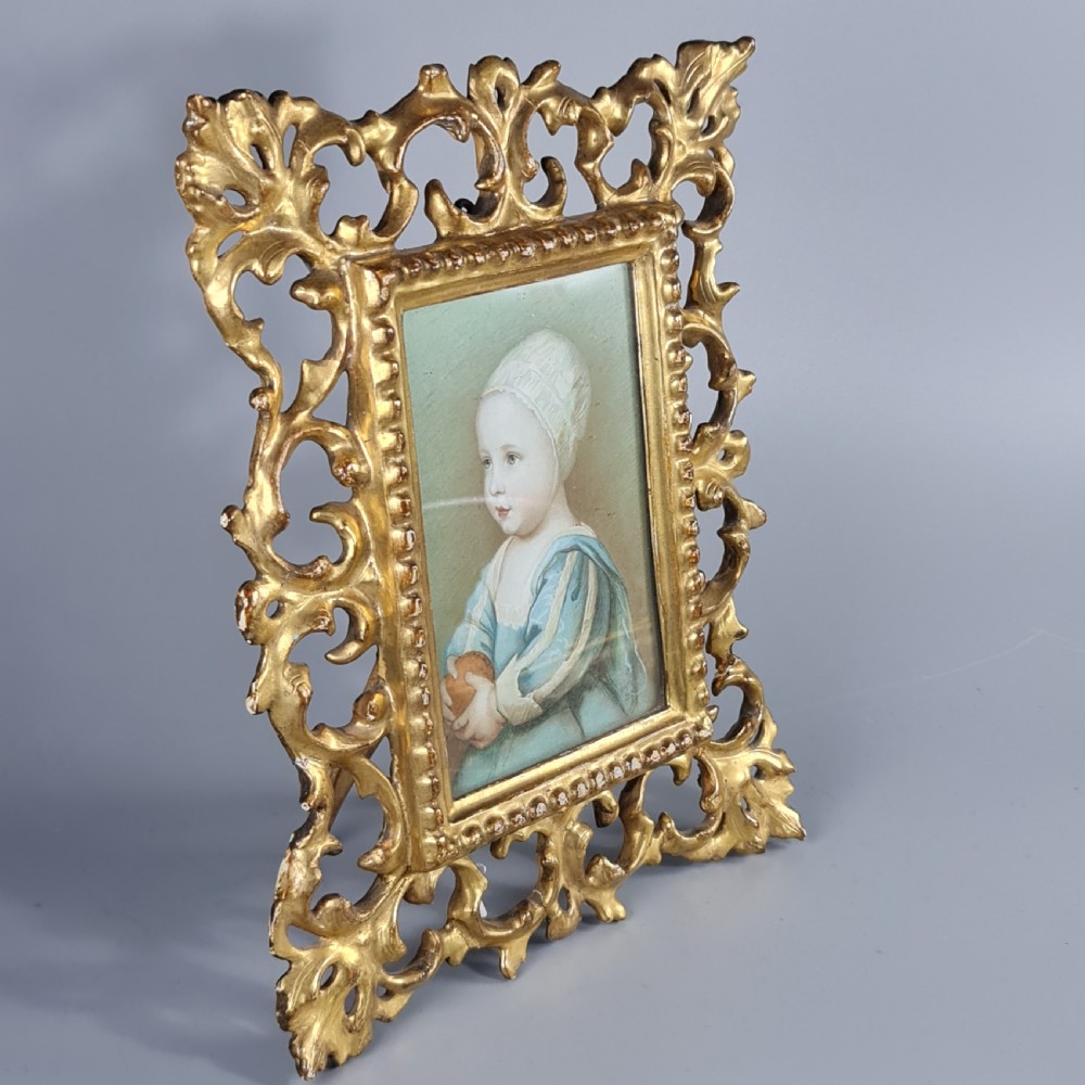 Stunning Late 19thc Florentine Italian Carved & Gilded Frame