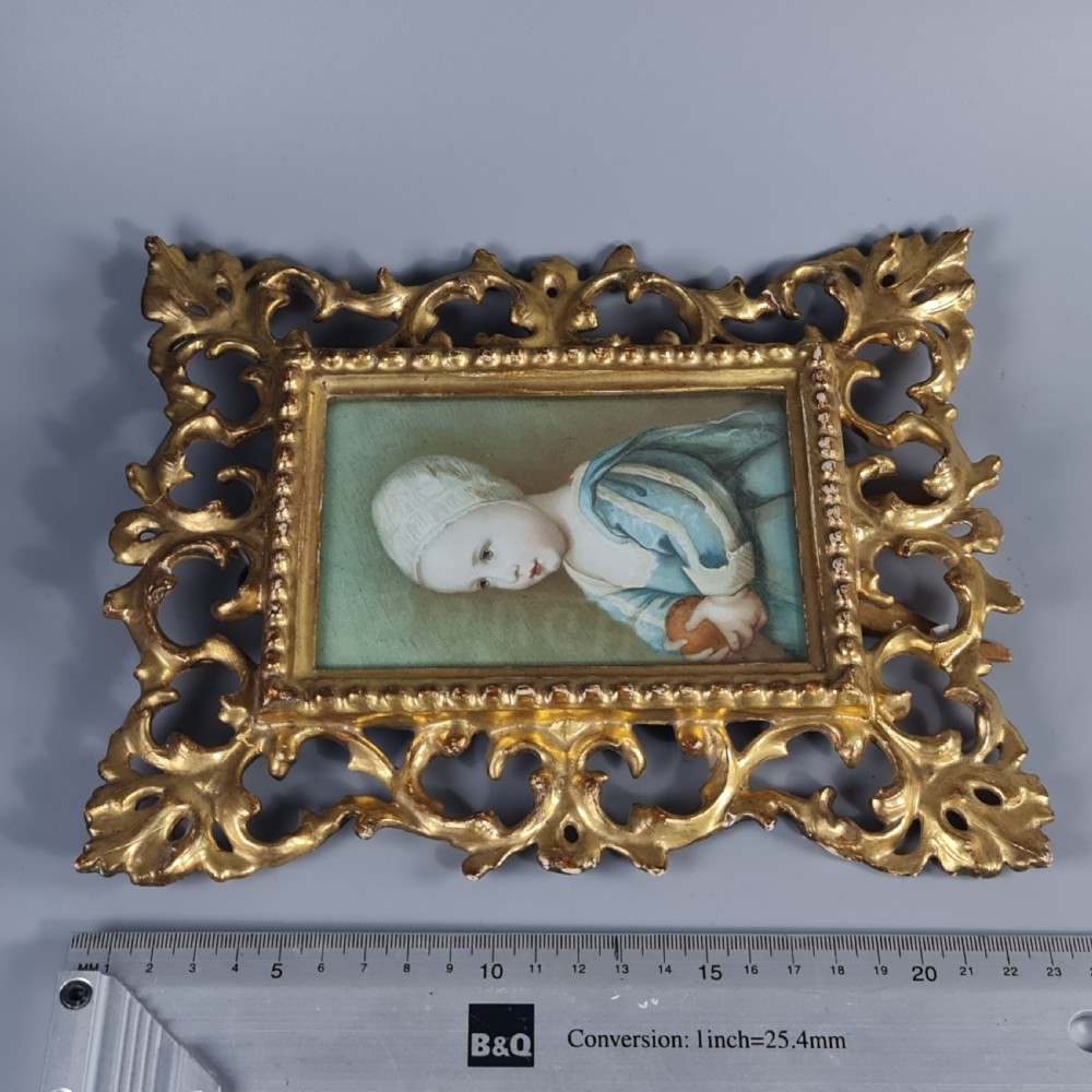 Stunning Late 19thc Florentine Italian Carved & Gilded Frame View X