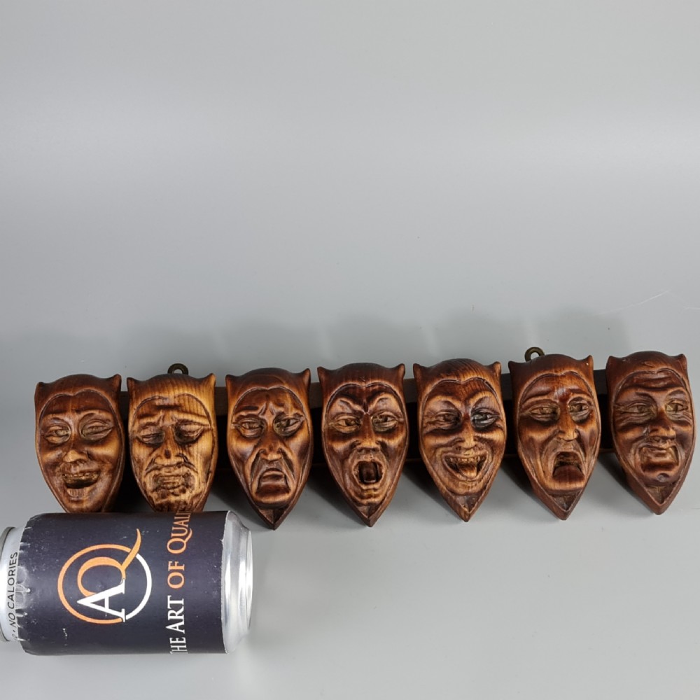 Superb Quality Antique Figural Carved Black Forest Pipe Rack. Wall hanging pipe rack View III