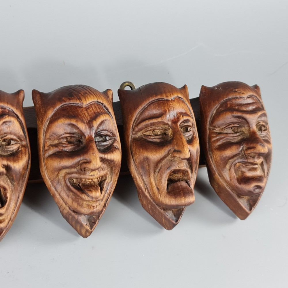 Superb Quality Antique Figural Carved Black Forest Pipe Rack. Wall hanging pipe rack View VI