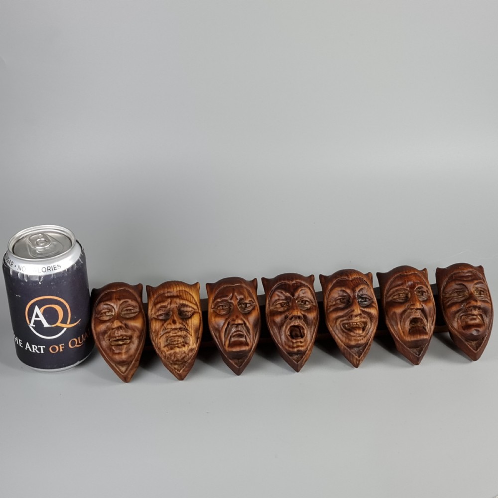 Superb Quality Antique Figural Carved Black Forest Pipe Rack. Wall hanging pipe rack View XII